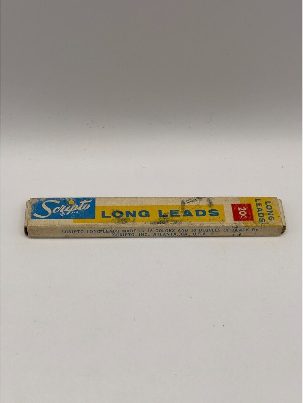 Scripto E430HB Mechanical Pencil Lead Refills Yellow Cardboard 1950s-1960s